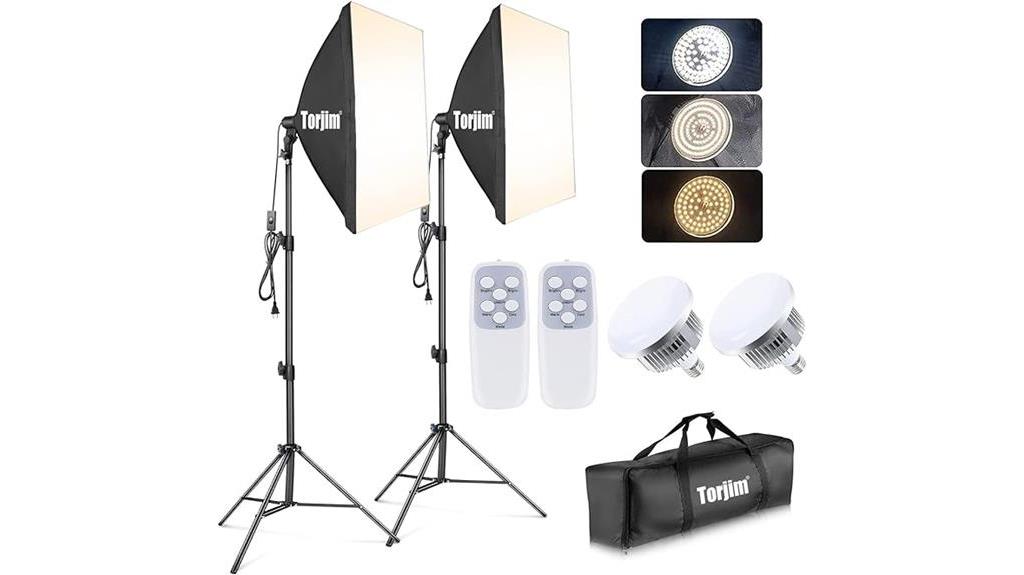 softbox photography lighting kit