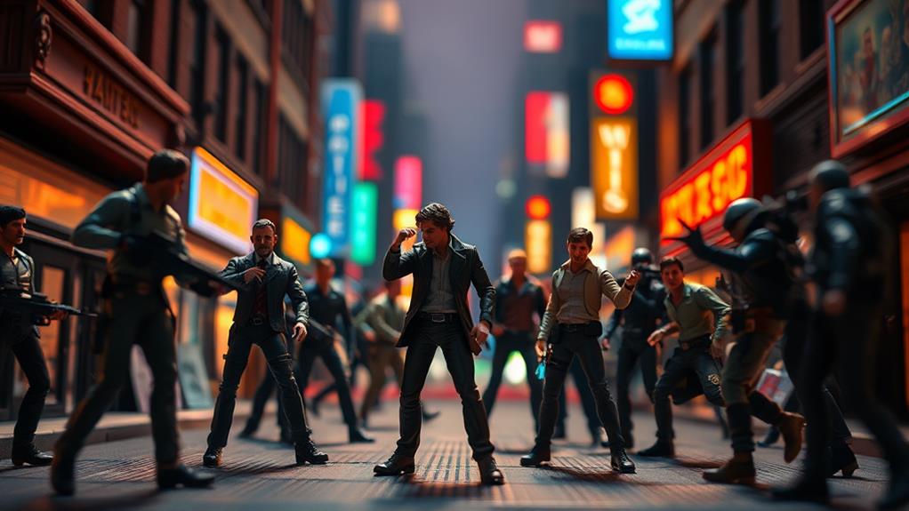 creative cinematic figurine photography