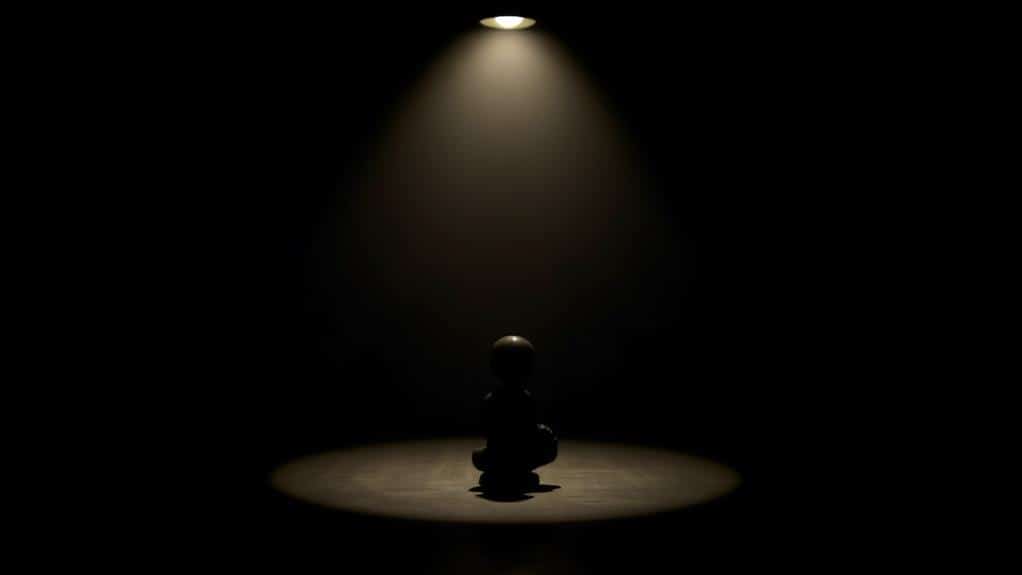 dramatic shadow figurine photography