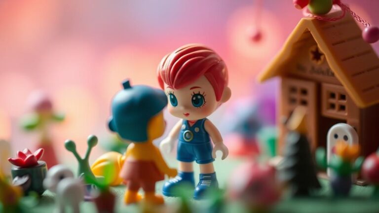 macro photography toy figurines